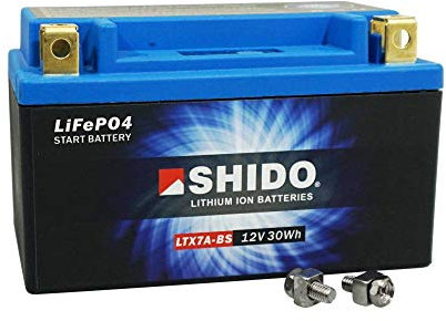 Shido, Batteria per auto agli ioni di litio, LTX7A-BS LION, blu