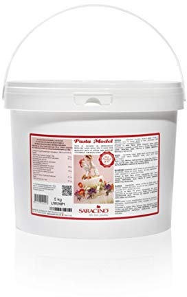 Saracino Sugar Paste Model White Modelling Paste 1 kg Gluten Free Made in Italy