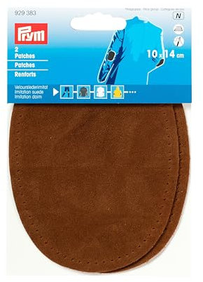 Prym 929383 Patches Velourslederimitat (bügeln) 10 x 14 cm camel, braun