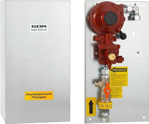 GOK Regler-Set im Schutzkasten, RVS 15 x RVS 15, 50 mbar, 12 kg/h