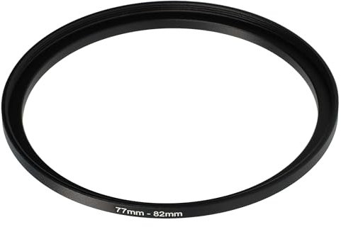 vhbw Step-Up-Ring Adapter von 77 mm auf 82 mm für Kamera Objektiv - Filteradapter, Metall, Schwarz