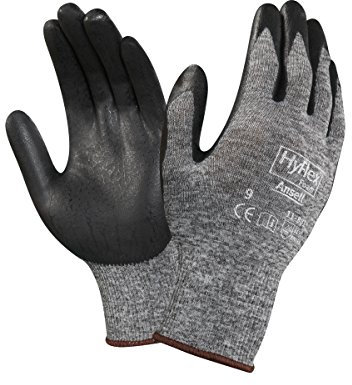 (12 Paar) Ansell HyFlex 11–801 Herren Arbeitshandschuhe Nitril Palm beschichtet Grip ergonomische Form, schwarz