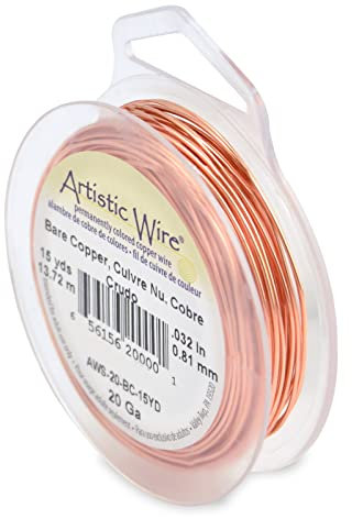 Artistic Wire Bare Copper Craft Wire, 20 Gauge / 15 yd