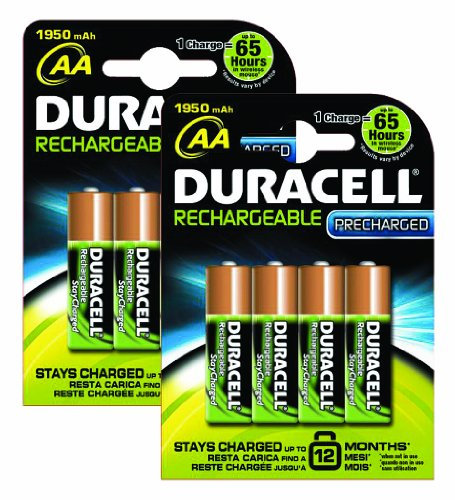 Duracell - Pile Rechargeable - AA x 8 - Stay Charged (LR6)