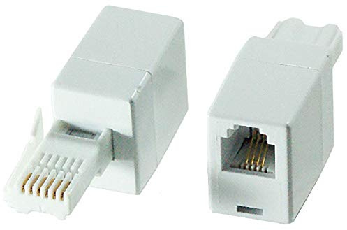 Loops BT Plug to RJ11 Female Socket Crossover/Cross Adapter – Fax Modem Router Phone