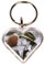 PC3721@ Porte-clés photo en acrylique transparent, blanc, en forme de coeur, largeur maximale de 31 mm, Modèle G1512 (5 pièces)