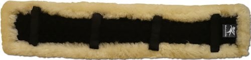 Engel Reitsport | Brustblatt Unterlage aus Lammfell (Fahrsport) Stoff schwarz Fell med. Grösse 80x14cm (Brubla)