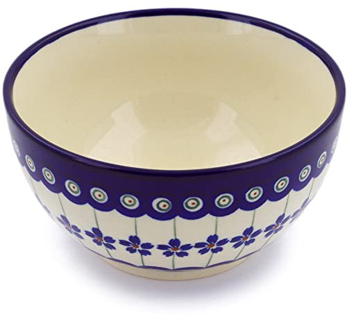 Bunzlauer Keramik 500ml Schüssel Schale Ø14 cm Höhe 7,1 cm Dessertschale Müslischale Kompttschale im Dekor 166a