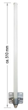 Delock WLAN 802.11 b/g/n Antenne N Stecker 8 dBI omnidirektional starr grau outdoor