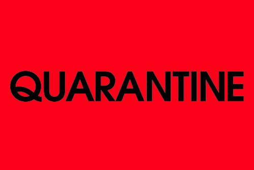 Tape Logic Label, 'Quarantine', 2 x 3', L x W, Fluorescent Red, Roll of 500 Stickers, for Inventory Control and Warehouse Organization