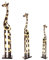 3 er Set 100cm 80cm 50cm Holz Holzgiraffen Familie Holzgiraffe Giraffe Afrika Stil GH
