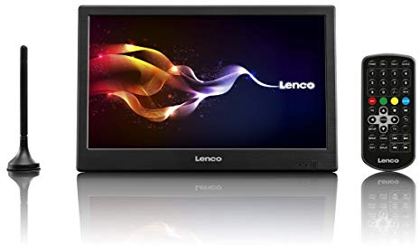Lenco DVBT2 Fernseher TFT-1028 25,5 cm (10,1 Zoll) HD LED-TV mit DVB-T2, Antenne, 12V Adapter, Netzteil, HDMI