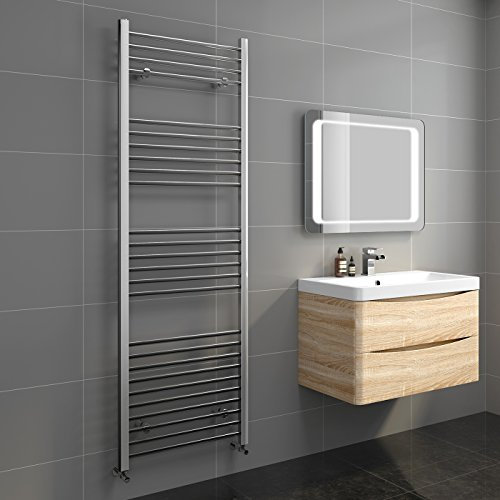 iBathUK | 1800 x 600 Straight Heated Towel Rail Chrome Bathroom Radiator