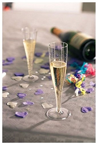 Kingfisher Champagne flutes Parties BBQ Celebration Birthday Party Plastic Glass (24 Glasses)
