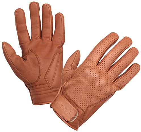 Modeka Hot Classic perforierte Motorrad Handschuhe, schwarz, 10