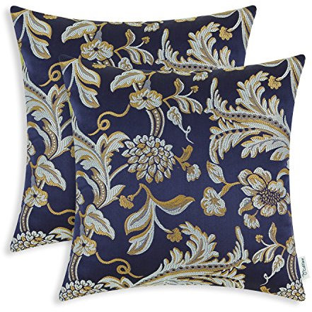 CaliTime Kissenbezüge, Kissenhülle 2 Stück Kissen Werfen Kissen Abdeckungen Fälle Schutz Muscheln zum Couch Sofa Schlafzimmer Zuhause Weihnachten Dekor (45cm x 45cm)