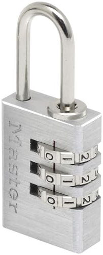 MasterLock Padlock, 20 mm, Aluminium, 3 Digits