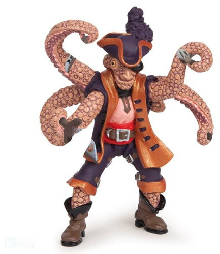 PAPO 39464 Octopus mutierter Pirat (-) Tiere Figur, Krakenmutant, Spielfigur, Mehrfarben
