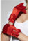 Smiffys Handschuhe, Kurz, Rot, mit Schleife
