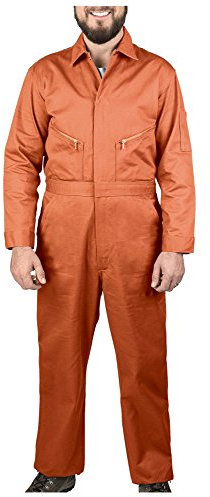 Walls Arbeitsoverall für Herren, langärmelig, Twill-Overall, Orange, 54 Kurz