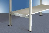 Manuflex ZB3672 Zusatzablage Melamin Hellgrau 1000 x 350 x 19 mm für Tische UNIVERSAL 1000 x 600 mm