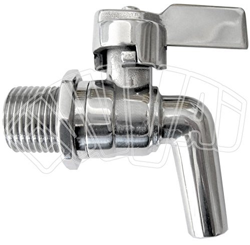 RUBINETTO CURVO INOX 1 PER BOTTE FUSTO VINO ENOLOGIA CANTINA