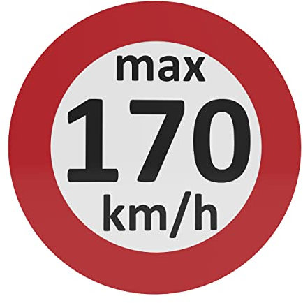 AUPROTEC Geschwindigkeitsaufkleber Winterreifen Aufkleber 160-240 km/h Auswahl: (50 Stück, 170 km/h)