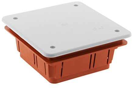 Boîte de dérivation à encastrer 92 x 92 x 45mm - Rouge - Zenitech