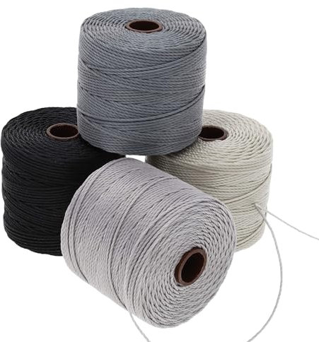 Beadsmith S-Lon Cord Multipack con 4 bobine (Cool Neutrals Mix)