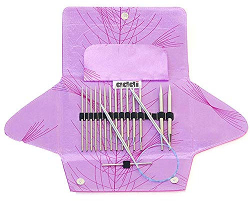 addi Click Rocket Lace Rundstricknadel-System mit langer Spitze, austauschbar, mit exklusiven blauen Kordeln