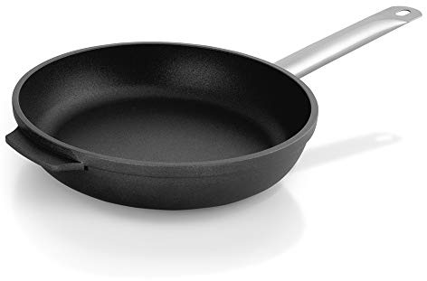 WAS Germany Pfanne mit PTFE-Antihaftbeschichtung Ø 24 cm, 5,5 cm Rand, aus Aluguss mit Edelstahlgriff, geeignet für alle Herde - 695 241