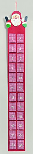 Wurm 13572 Dekorativer Adventskalender Nikolaus mit großen Taschen, Türhänger, 187 cm