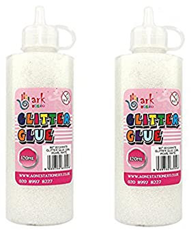 2 x Ark's Sparkling Glitter Glue - 120ml (White)