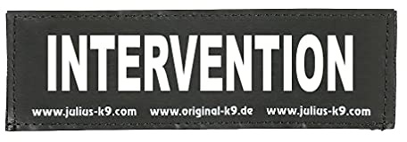 Julius-K9 Original Interchangeable Patch, Large, Black, Intervention