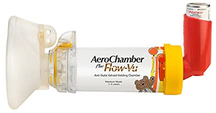 CSTLL Sandoz Bienestar - Aerochamber Cámara de Inhalación, Tamaño Mediano, para Niños de 1 a 5 Años, Blanco