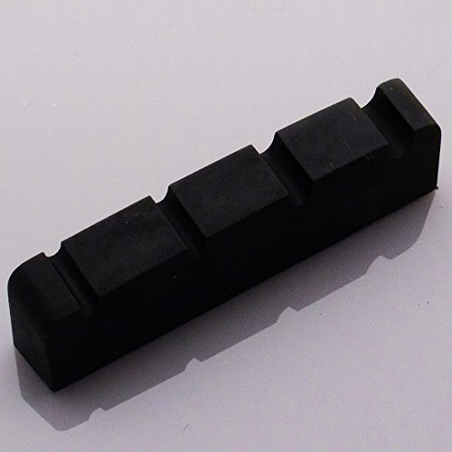 Sattel für Bassgitarre, 4 Saiten, 38 mm x 6 mm, Graphit, Schwarz