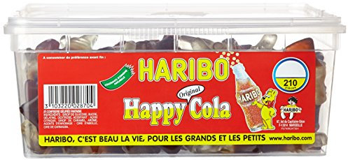 Haribo Bonbon Gélifié Happy Cola x 210 Pièces 1,21 kg