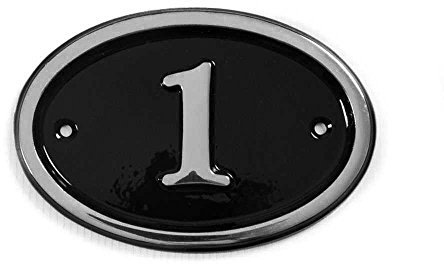 Signs & Numbers Personalised House Numbers. Aluminium Oval House Plaque, Any Number 1-99, Make it Special, Door or Wall Metal House Numbers Black, Same Working Day Dispatch 15 x 10 Centimetres