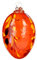 Marolin Handgefertigtes Osterei aus Glas, orange