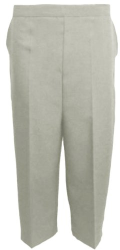 MyShoeStore Pack of 2 Ladies Womens 3/4 Three Quarter Half Elasticated Trouser Plain Capri Cropped Stretch Trousers Plain ¾ Length Pants Summer Shorts Plus Big Sizes 10-24
