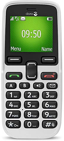 Doro 5030 Unlocked Easy Mobile Phone for Seniors with Basic Functions and Emergency Button (White)