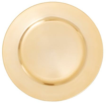 Premier Housewares Charger Plate, Polypropylene, Gold