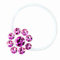 Zehenring Zirkonia Blume rose - 925 Sterling Silber - Fuß Schmuck Damen Fuß-Ring Toe-Ring