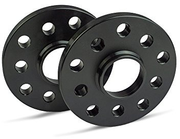 SCC Spurverbreiterung 12113W - schwarz eloxiert - LK: 100/4+108/4 NLB: 57,1 - 15mm - 2 Stück