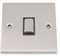 A5 Products Lichtschalter, 1 Gang, Satin-Chrom, quadratisch, schwarzer Einsatz, Metall-Kippschalter, 1-Gang/2 Wege, 10 A