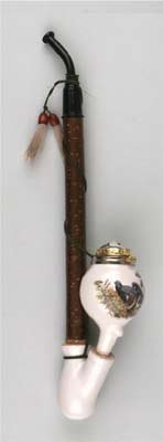 fireandplay Gesteckpfeife Porzellan Kugel Jagdmotive ca.30cm
