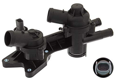 febi bilstein 45081 Thermostat mit Gehäuse, Dichtung und Temperaturschalter , 1 Stück