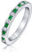 Bling Jewelry 925er Sterling-Silber Grünen/Weiß Farbe Smaragd CZ Ewigkeit Kanalfassung Ring Gr. 56