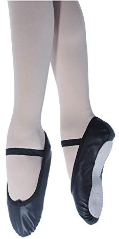 Roch Valley Ophelia Full Sole Leather Ballet Shoes, Black, 10.5 Child UK