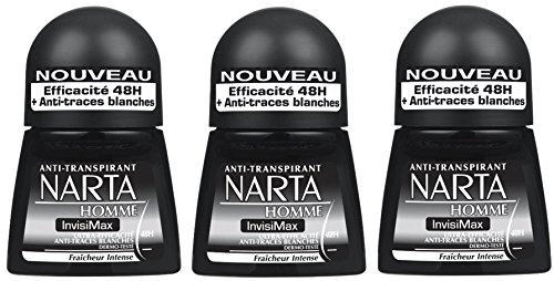 Narta – Deodorant Herren Bille Invisimax Effizienz 24 h – 50 ml – 4 Stück